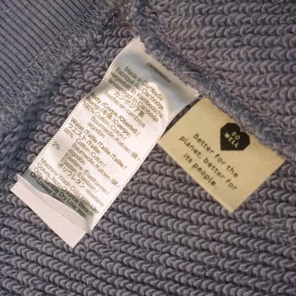 Madewell Lavander Shorts Terry Cloth White Side Strips Pull On Retro Women’s XXL - Picture 7 of 7